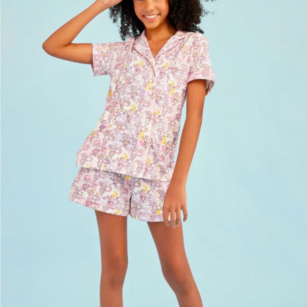 Roller Rabbit Pink Floral Pajama Set